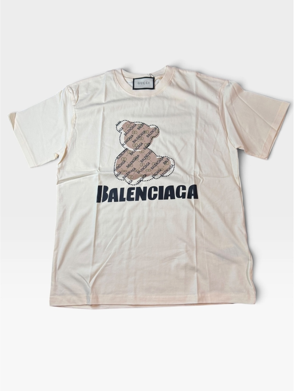 Balenciaga white bear logo T-shirt